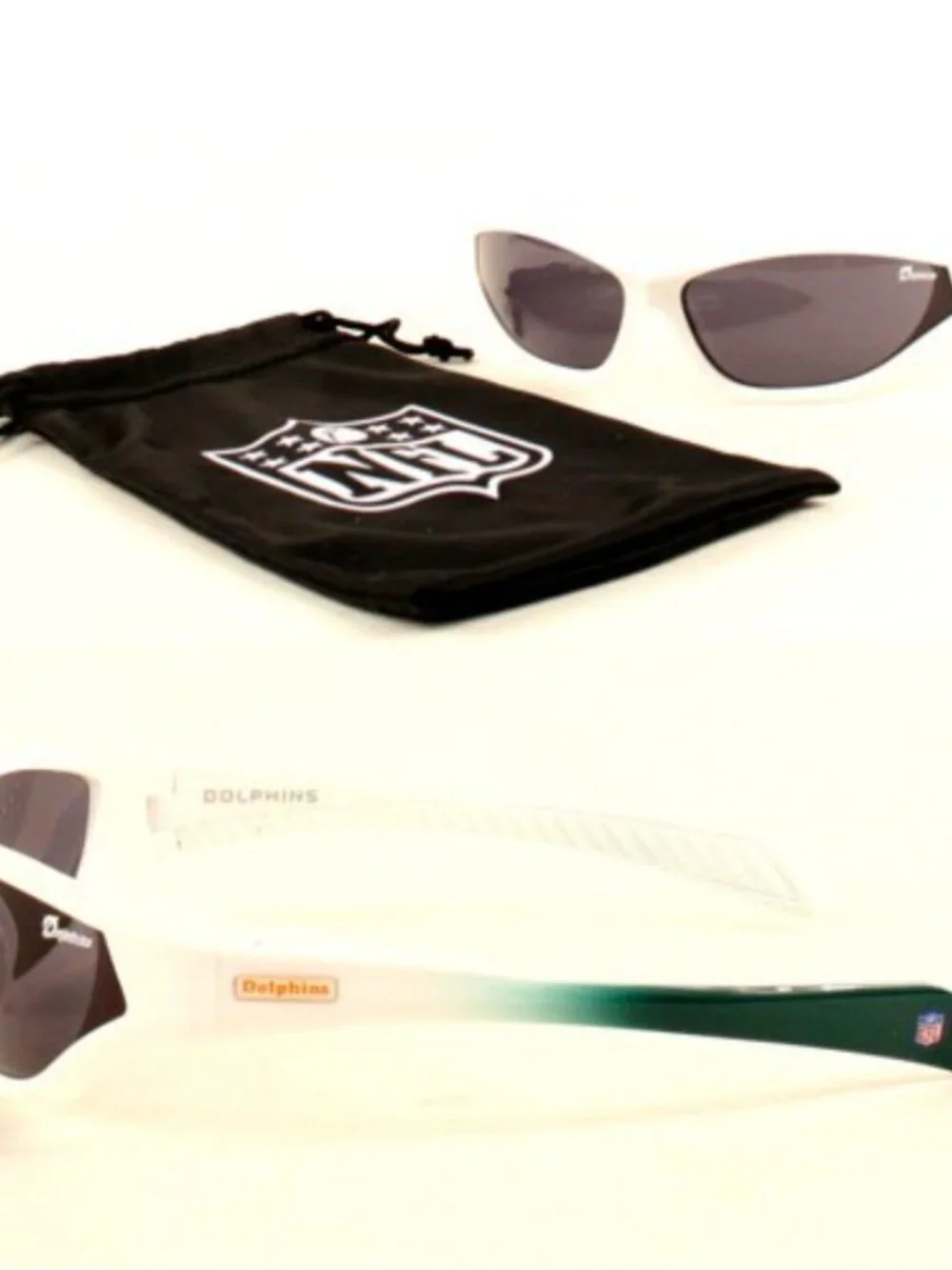 Miami Dolphins Sunglasses Youth Quake with Pouch Bag NFL Official Merch